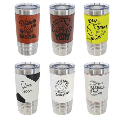 Polar Camel 20oz Sports Leatherette Stainless Steel Tumbler